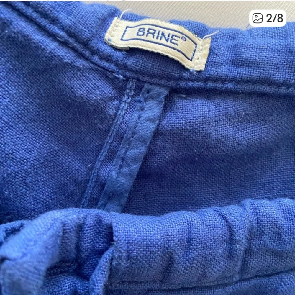 BRINE BLUE LINEN PANTS